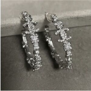CHANEL Silver Hoop Earrings